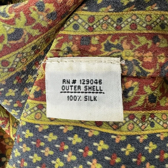 What Goes Around Comes Around 100% Silk Maxi Dress XS Boho Smocked Strapless EUC - Picture 8 of 9